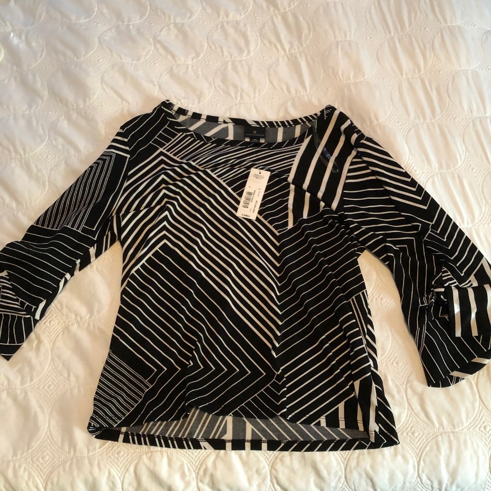 Black and White Blouse